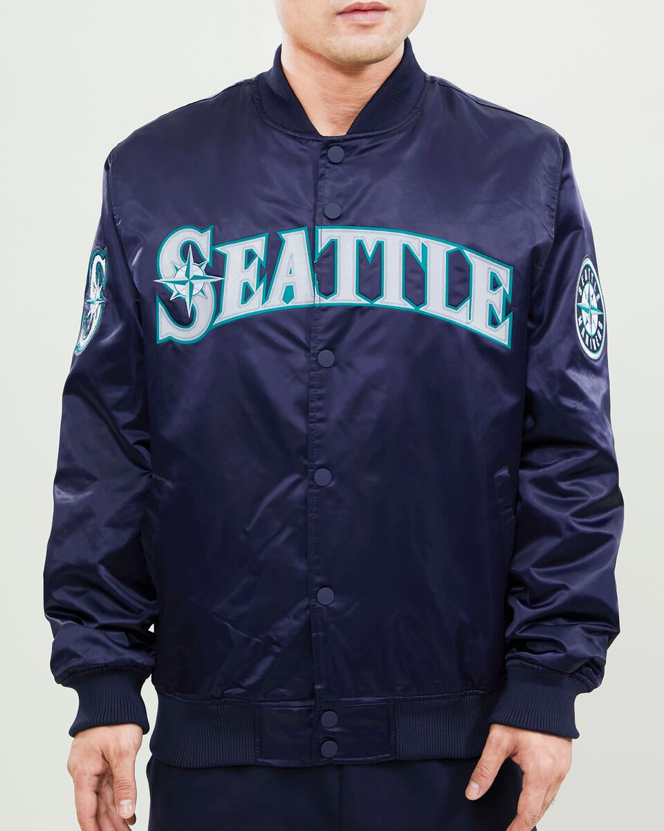 Pro Standard Seattle Mariners Wordmark Satin Jacket