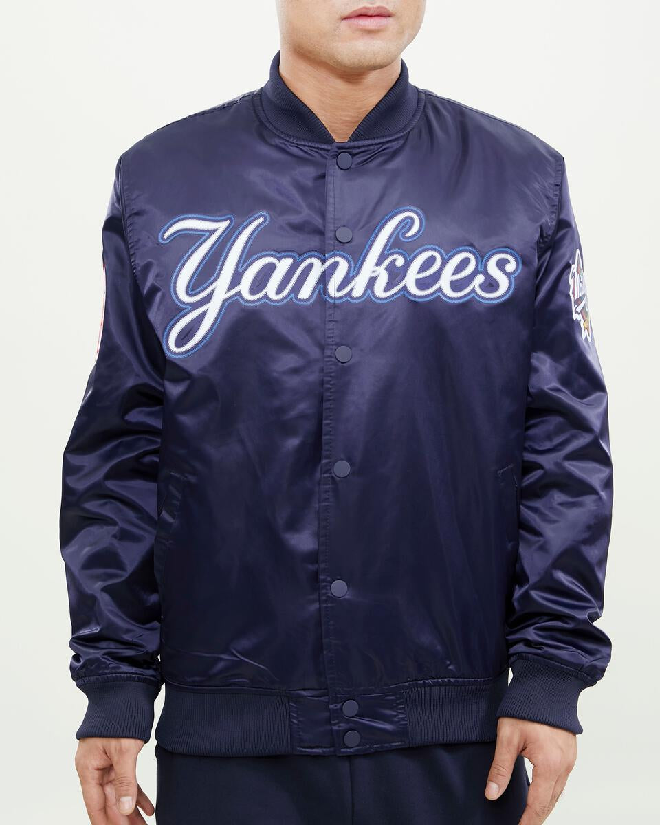 Pro Standard New York Yankees Big Logo World Series Satin Jacket