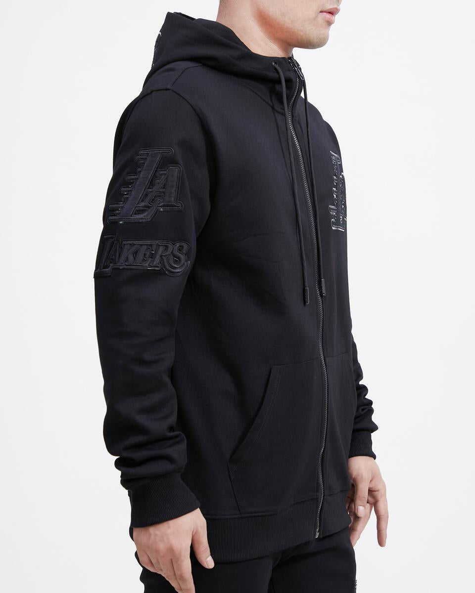 Pro Standard Los Angeles Lakers Triple Black Zipper Hoody