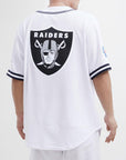 Pro Standard Las Vegas Raiders Logo Mesh White Button Up Jersey