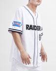 Pro Standard Las Vegas Raiders Logo Mesh White Button Up Jersey