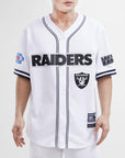 Pro Standard Las Vegas Raiders Logo Mesh White Button Up Jersey