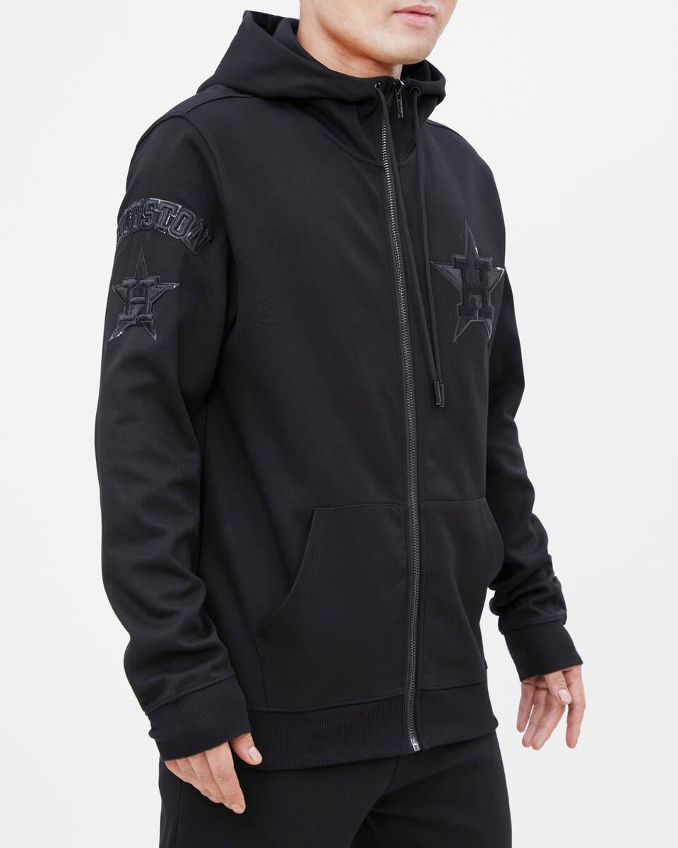 Pro Standard Houston Astros Triple Black Zipper Hoody