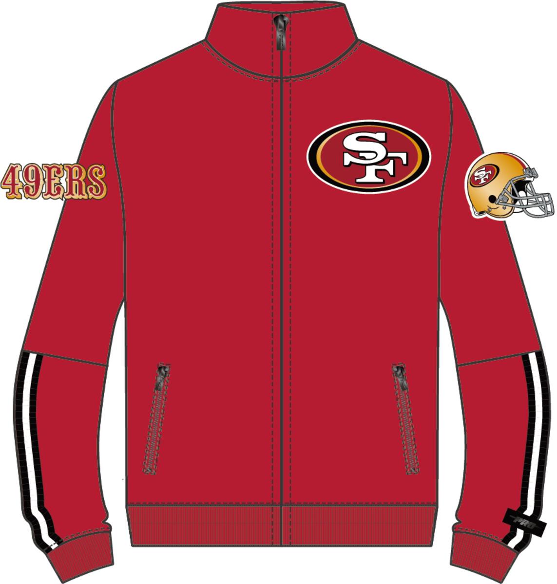 SAN FRANCISCO 49ERS PRO TEAM TRACK JACKET (RED) – Pro Standard