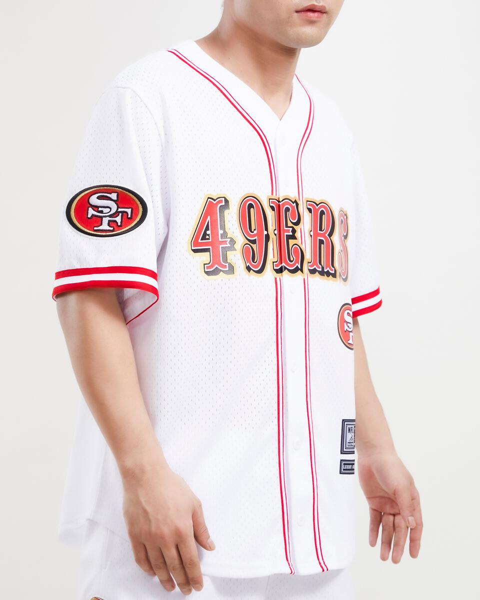 Pro Standard San Francisco 49ers Logo Mesh White Button Up Jersey