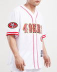 Pro Standard San Francisco 49ers Logo Mesh White Button Up Jersey
