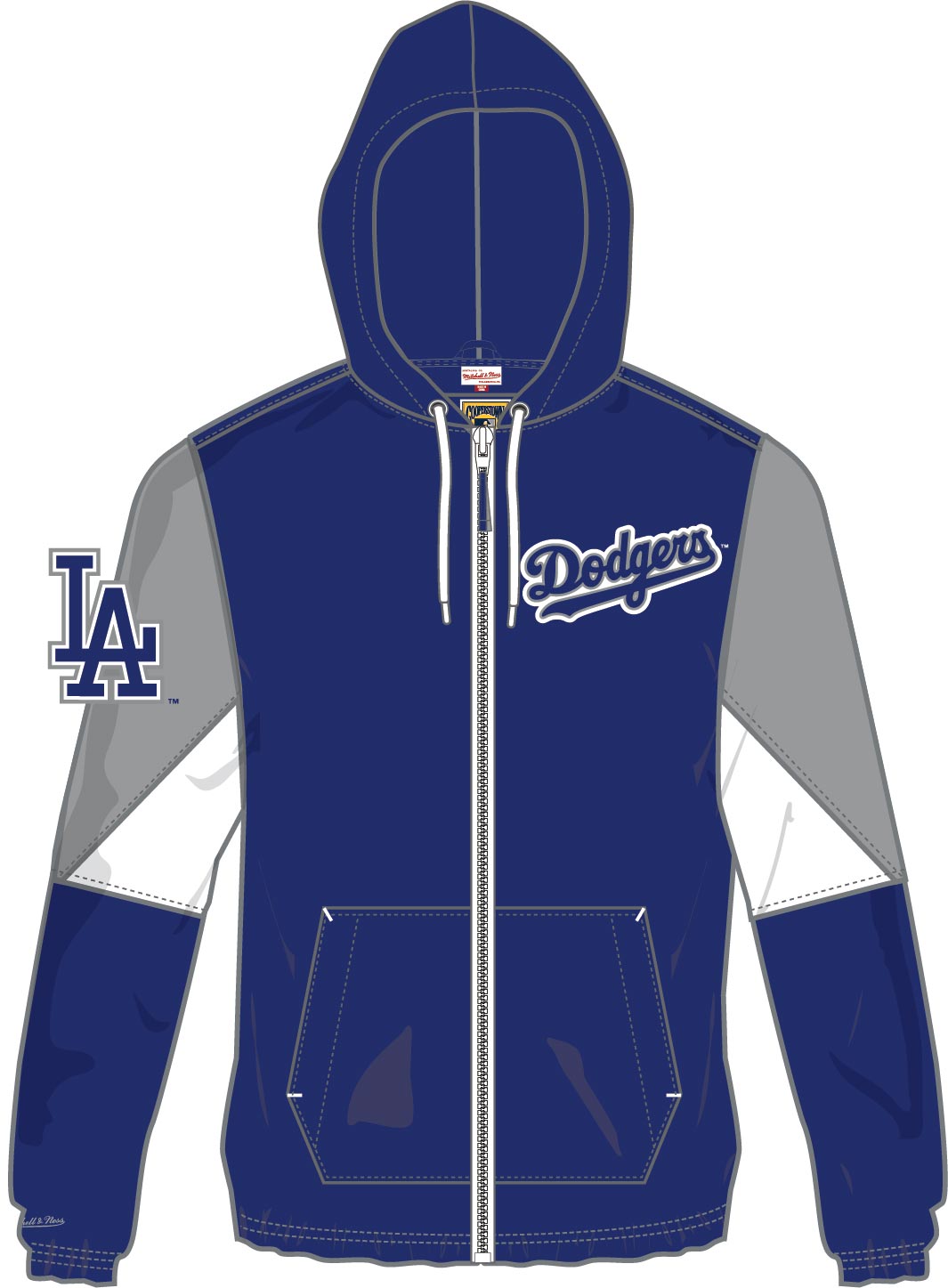 Los Angeles Dodgers MLB Throw It Back Full Zip Windbreaker Hood