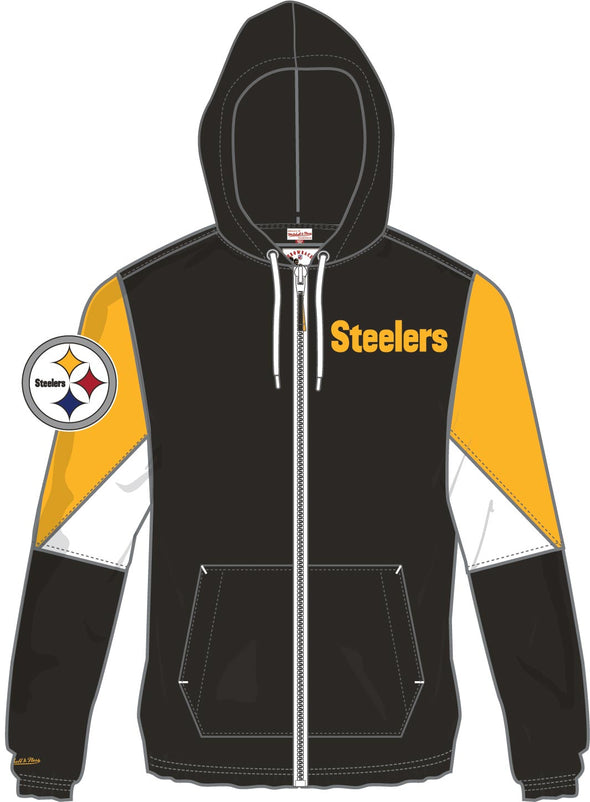 Pittsburgh Steelers NFL Throw It Back Full Zip Windbreaker Hood