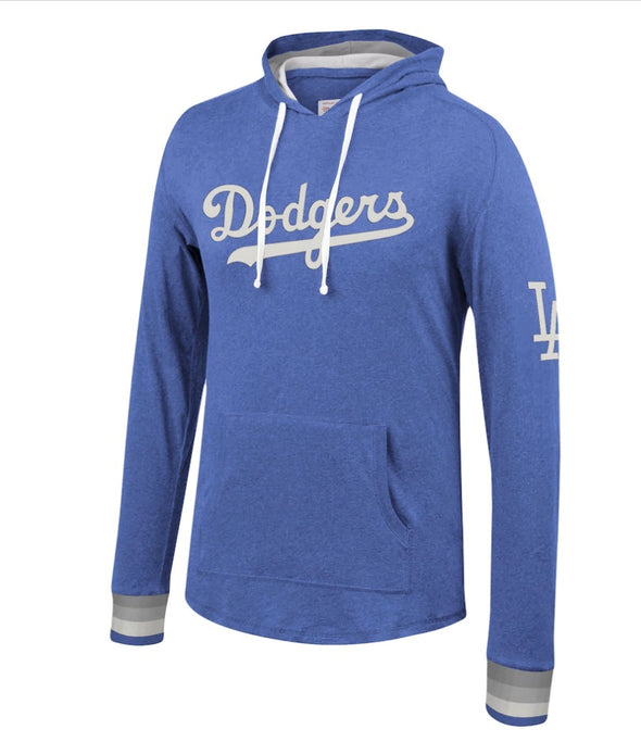 Mitchell & Ness Los Angeles Dodgers Heathered Royal Lightweight Pullover Hoodie