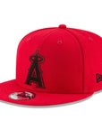 Los Angeles Angels Of Anaheim Scarlet Red On Black MLB 9Fifty Snapback