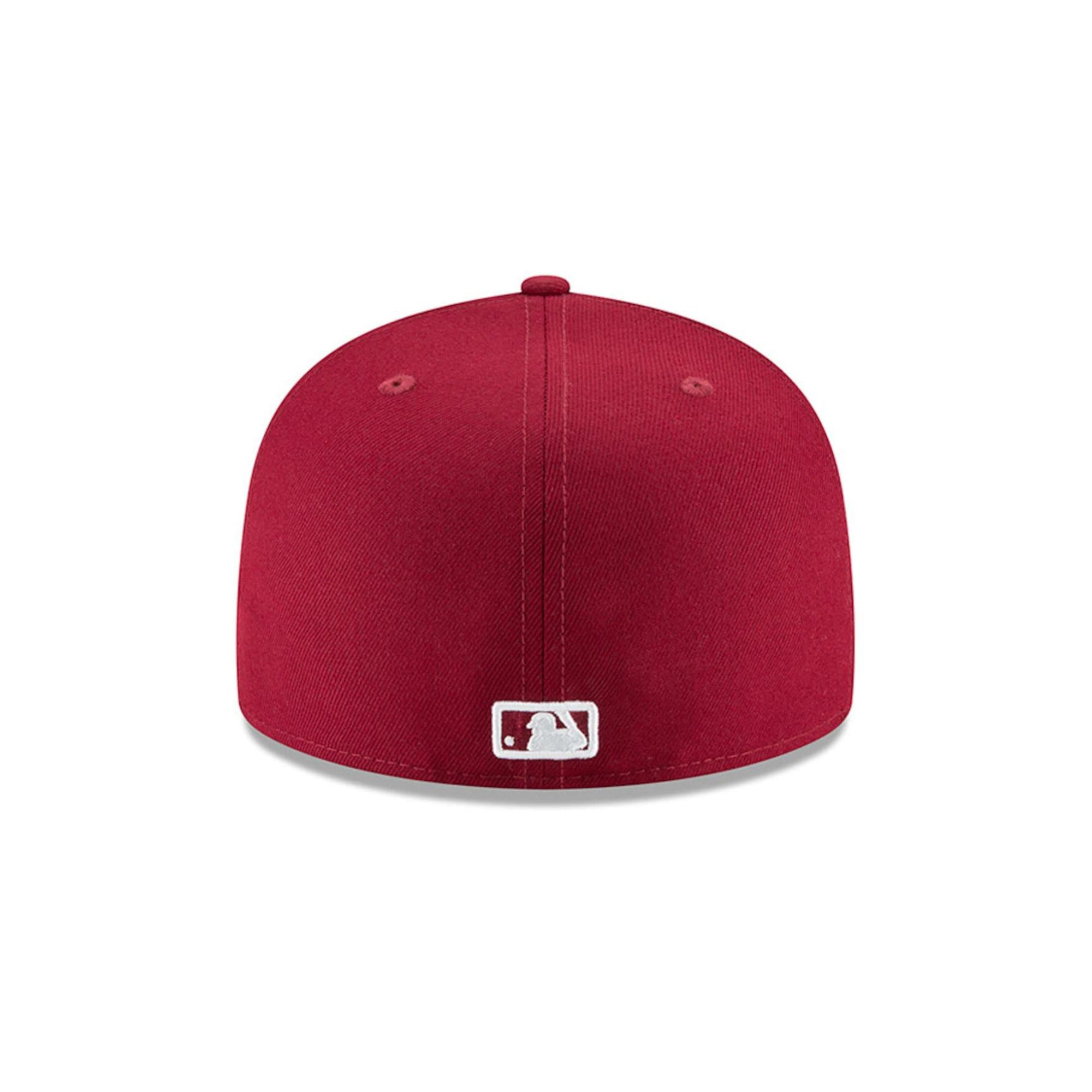 Los Angeles Dodgers MLB Basic Cardinal Red on White 59Fifty Fitted Hat