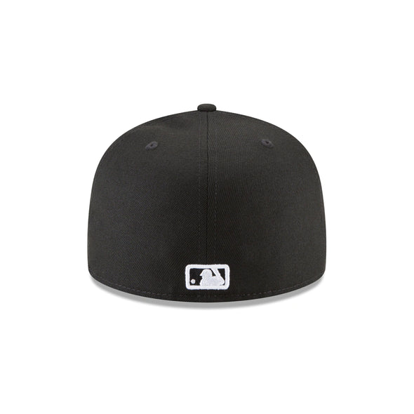 Los Angeles Dodgers MLB Basic Black on White 59Fifty Fitted Hat