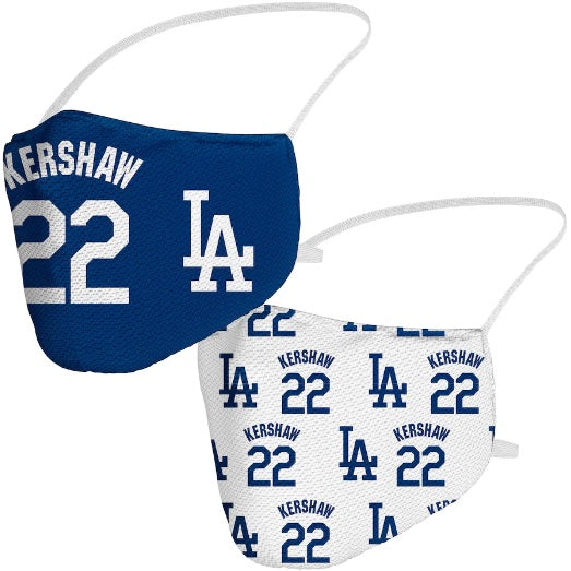 Los Angeles Dodgers Clayton Kershaw Fanatics Branded Name & Number Face Covering 2-Pack