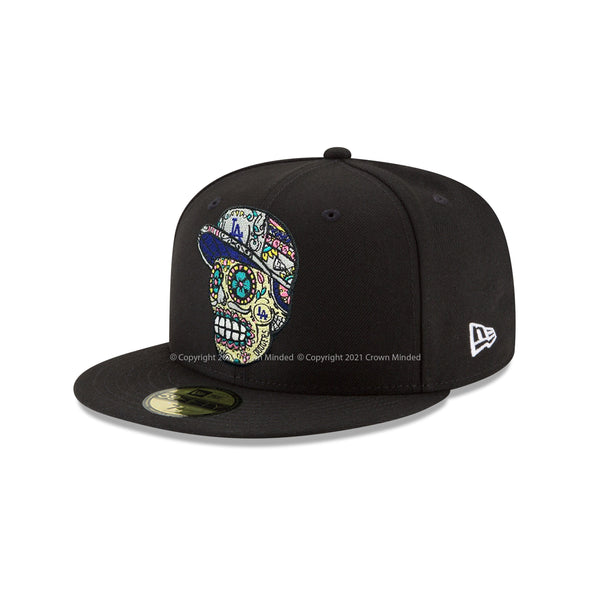Los Angeles Dodgers Skull Cap Black 59Fifty Fitted