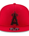 Los Angeles Angels Of Anaheim Scarlet Red On Black MLB 9Fifty Snapback
