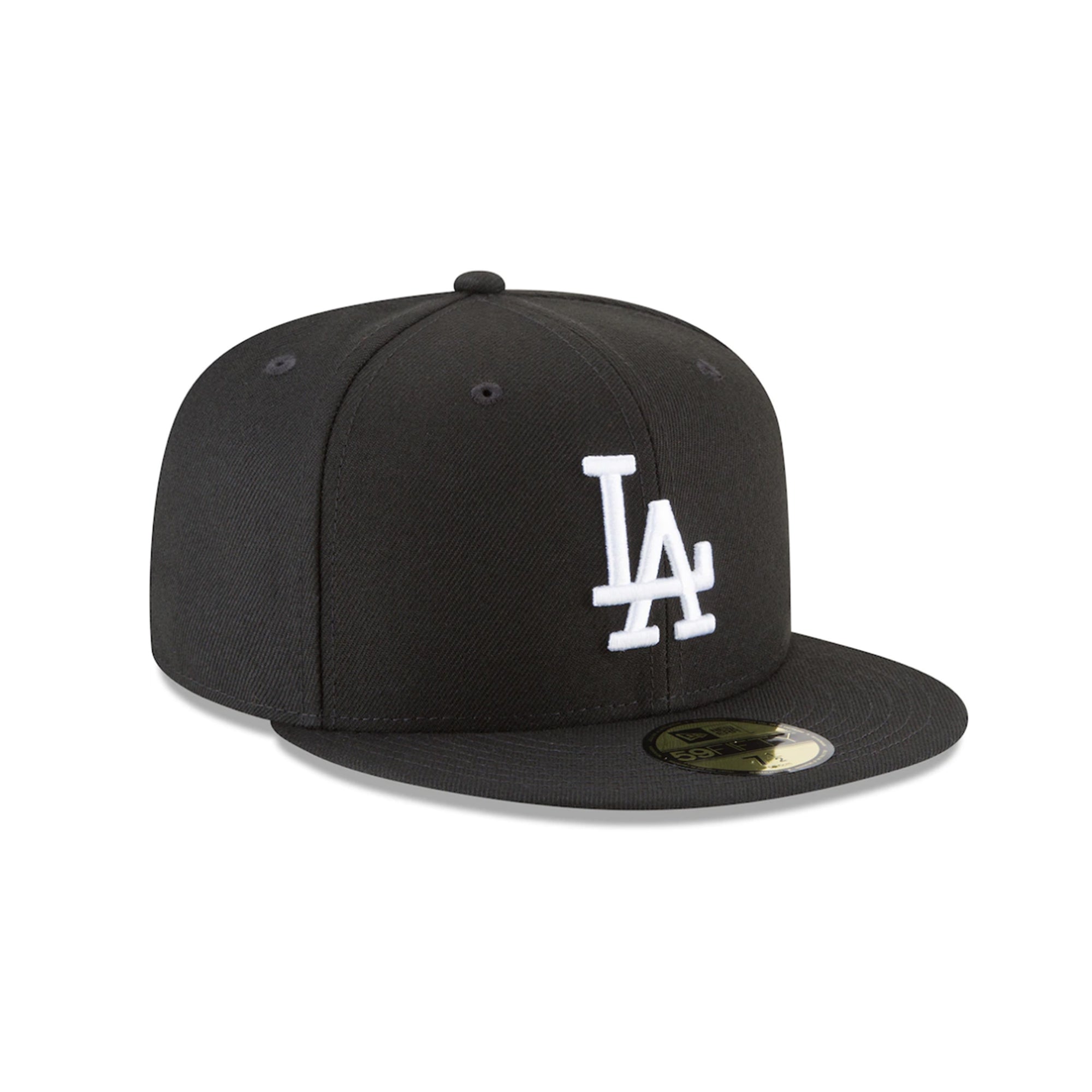 Los Angeles Dodgers MLB Basic Black On White 59Fifty Fitted Hat