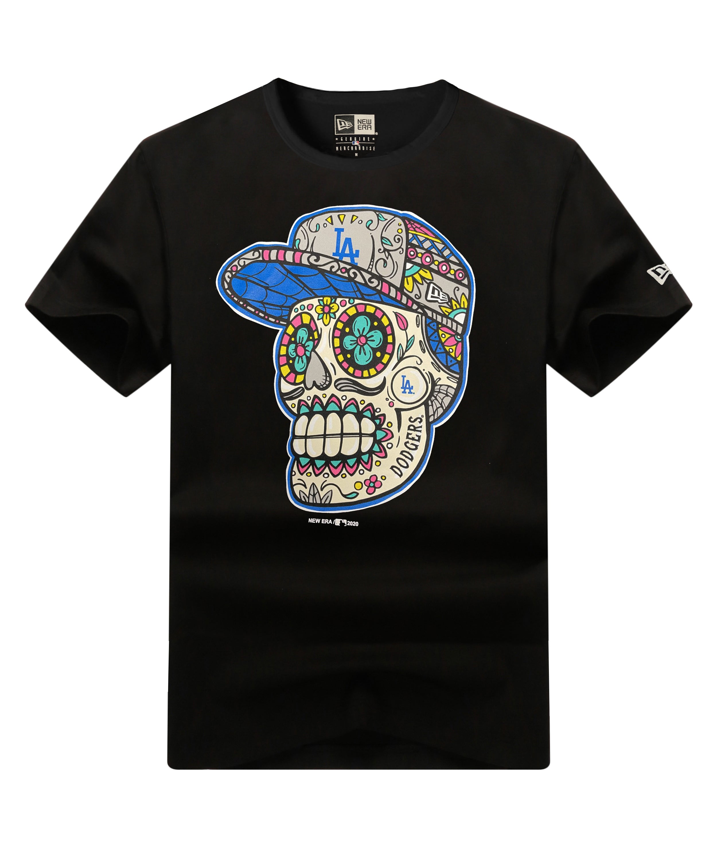 New Era Los Angeles Dodgers Black Skull Tee S