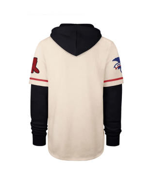 Boston Red Sox Cooperstown Cream Trifecta '47 Brand Shortstop Pullover Hood