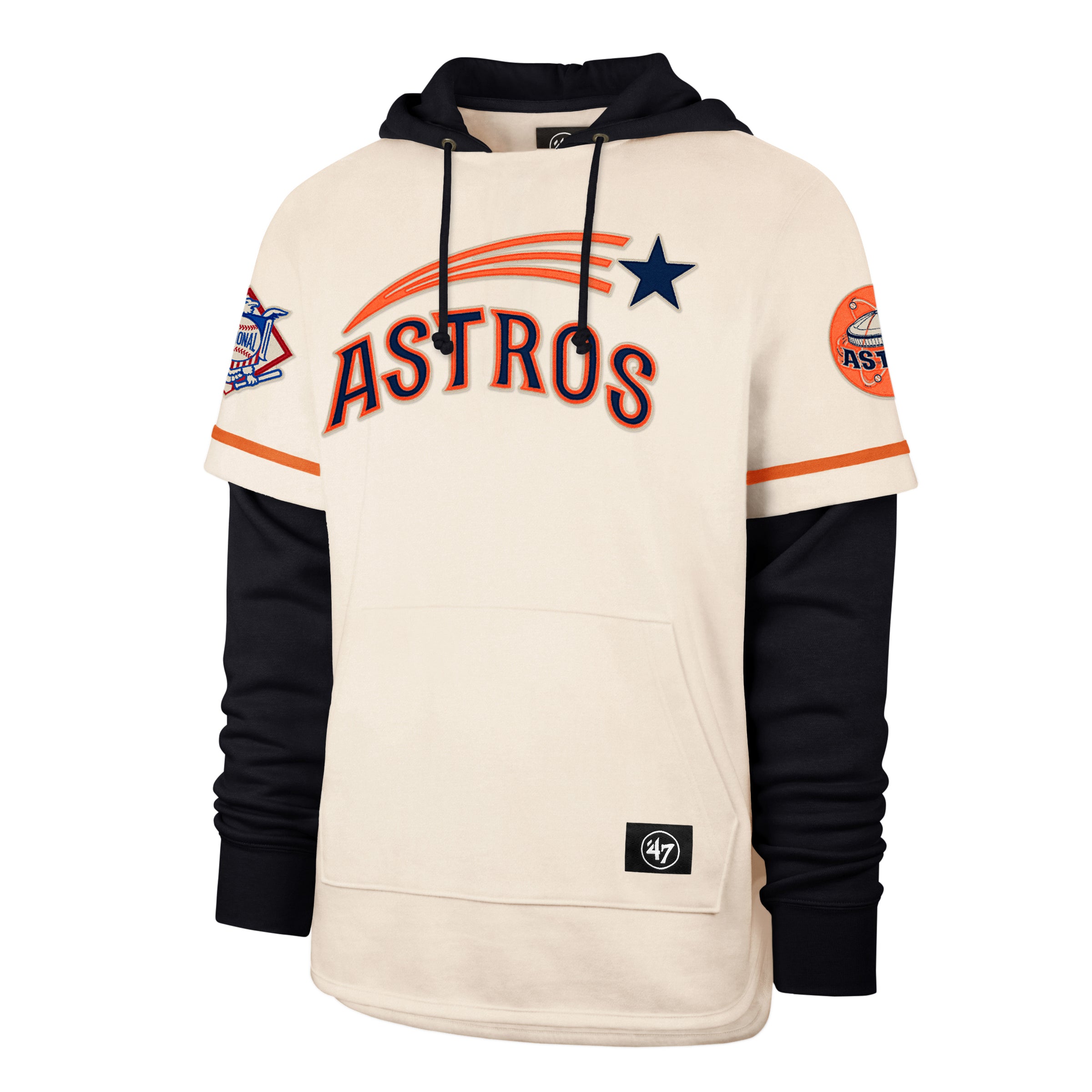 47 Brand Houston Astros Shortstop Hoodie Cream