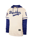 Brooklyn Dodgers Cooperstown Cream Trifecta '47 Brand Shortstop Pullover Hood