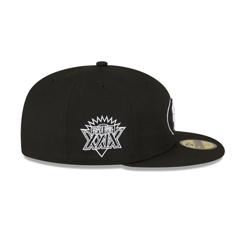 San Francisco 49ers Black White Super Bowl XXIX Side Patch 59Fifty Fitted