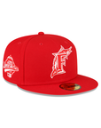 Florida Marlins Scarlet Red White 1997 WS Side Patch 59Fifty Fitted