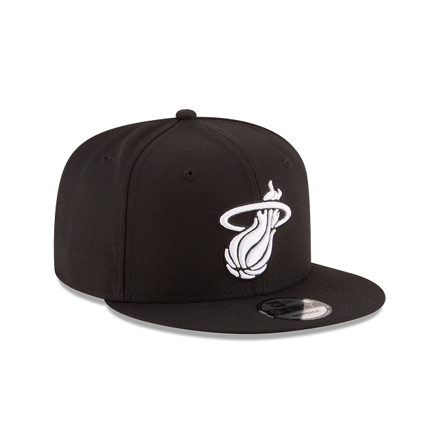 Miami Heat Black on White NBA 9Fifty Snapback