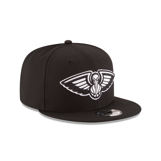 New Orleans Pelicans Black on White NBA 9Fifty Snapback