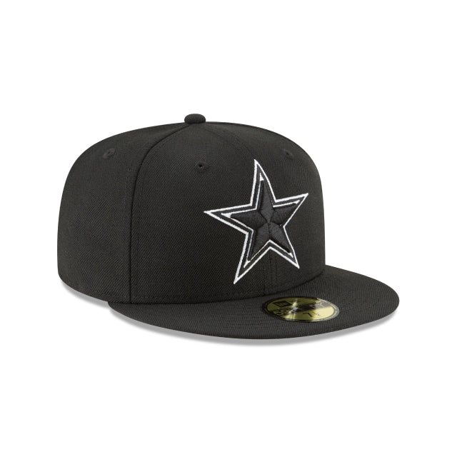 Dallas Cowboys Black On White 59Fifty Fitted