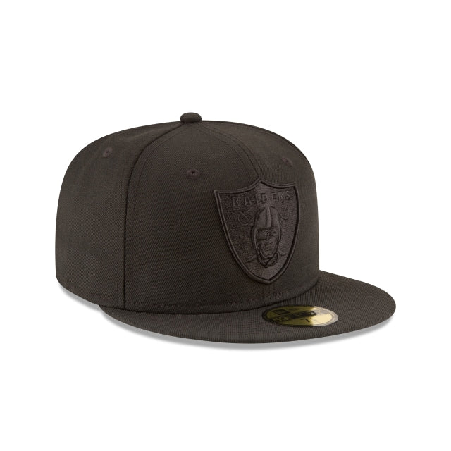 New Era Las Vegas Raiders Black on Black 59Fifty Fitted Hat