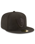 New Era Las Vegas Raiders Black on Black 59Fifty Fitted Hat