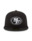 San Francisco 49ers Black on White 59Fifty Fitted Hat