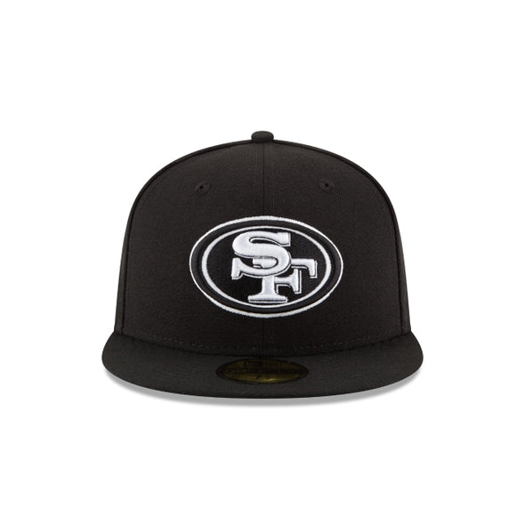 San Francisco 49ers Black on White 59Fifty Fitted Hat