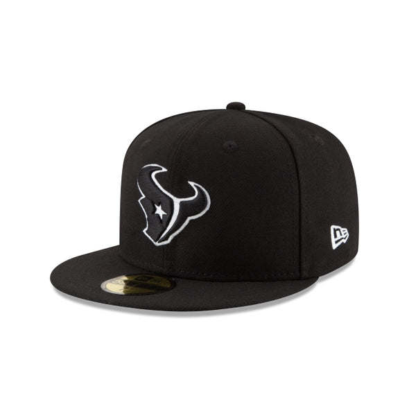 Houston Texans NFL Black on White 59Fifty Fitted