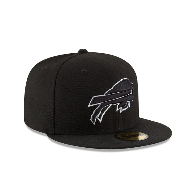 Buffalo Bills Black on White 59Fifty Fitted