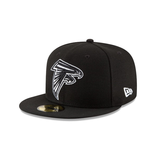 Atlanta Falcons Black on White 59Fifty Fitted