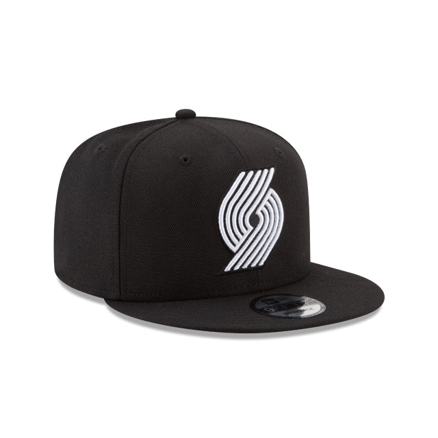 Portland Trail Blazers Black on White NBA 9Fifty Snapback