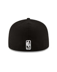 Chicago Bulls NBA Black on White 59Fifty Fitted Hat