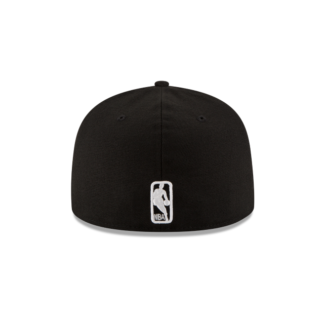 Los Angeles Lakers NBA Black on White 59Fifty Fitted Hat