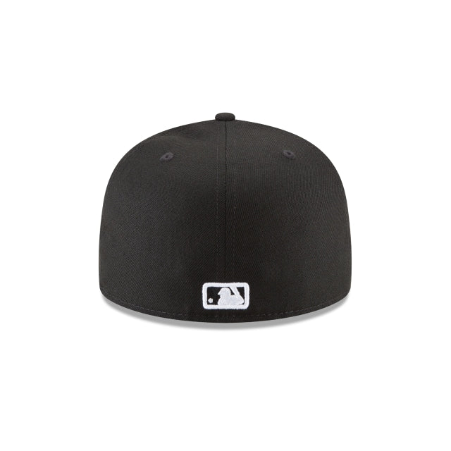 Los Angeles Angels of Anaheim Black on White 59Fifty Fitted Hat