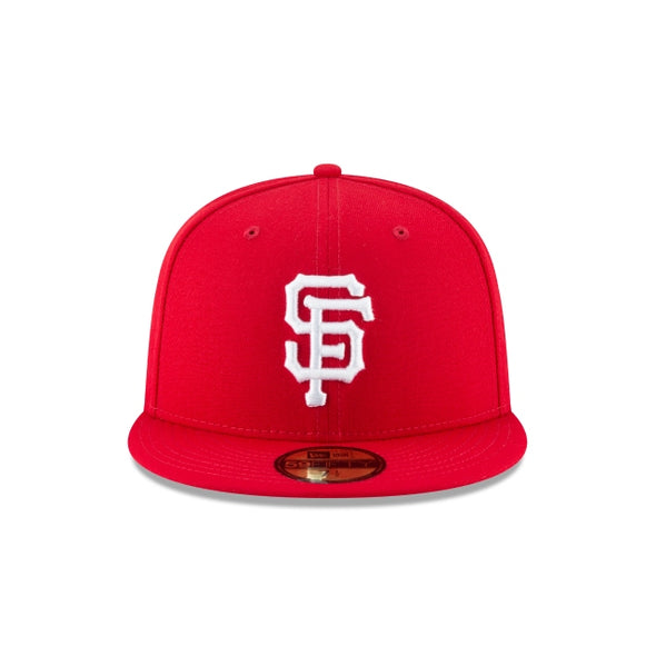 San Francisco Giants Scarlet Red on White 59Fifty Fitted Cap