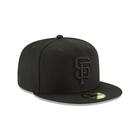 San Francisco Giants MLB Basic Black on Black 59Fifty Fitted Hat