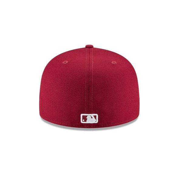 New York Yankees Cardinal Red on White MLB 59Fifty Fitted