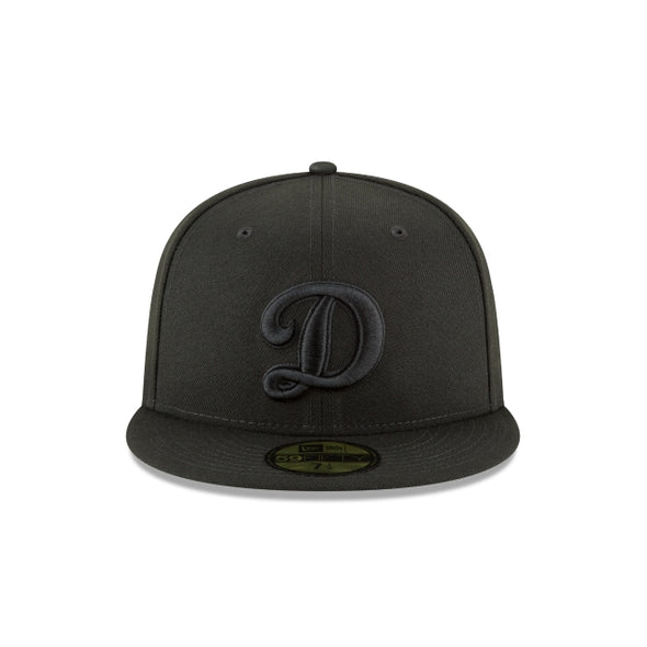 Los Angeles Dodgers D MLB Basic Black on Black 59Fifty Fitted Hat