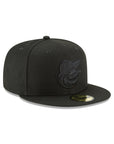 Baltimore Orioles MLB Basic Black on Black Bird 59Fifty Fitted Hat