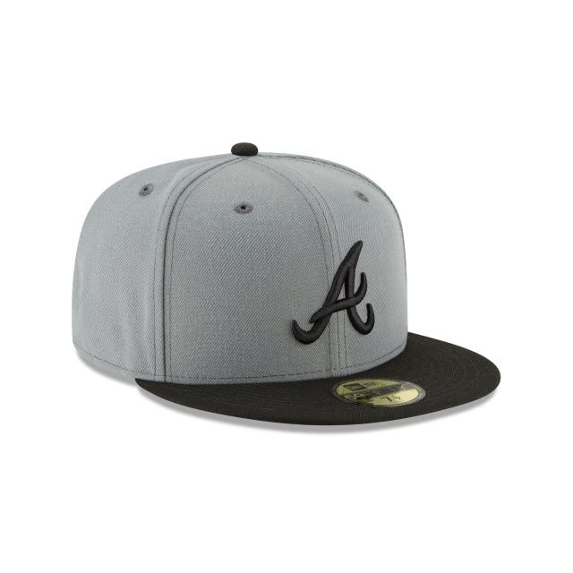 Atlanta Braves Storm Gray Black MLB 59Fifty Fitted