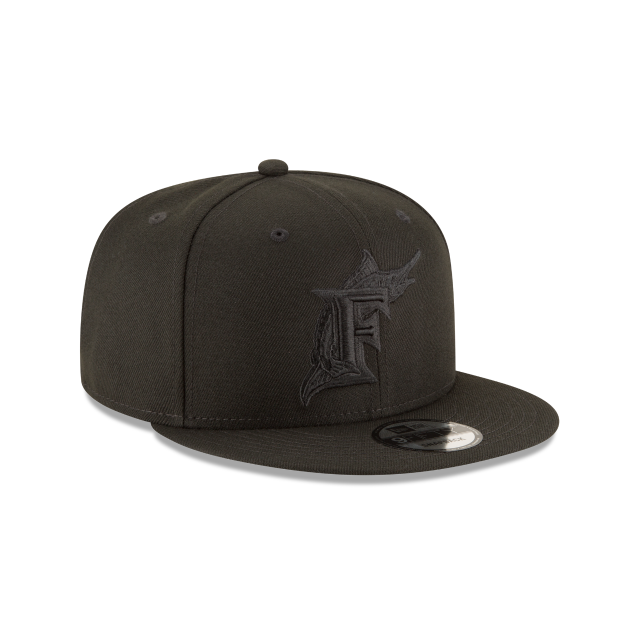 Florida Marlins Cooperstown Black on Black 9Fifty Snapback