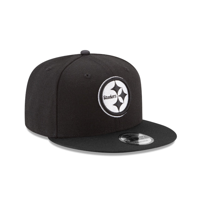 Pittsburgh Steelers Black on White NFL 9Fifty Snapback