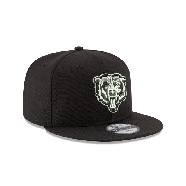 Chicago Bears Black on White NFL 9Fifty Snapback