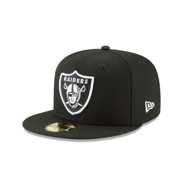 Las Vegas Raiders Black 59Fifty Fitted Hat
